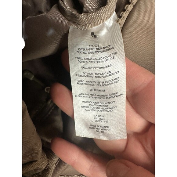 LOLE Crossbody Bag Womens Brown Beige Lightweight Nylon Everyday Flap Pocket - Picture 11 of 12